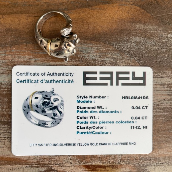 Effy panther ring (diamonds and tsarovites) - Picture 7 of 7